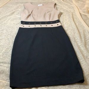 Calvin Klein dress size for black and beige